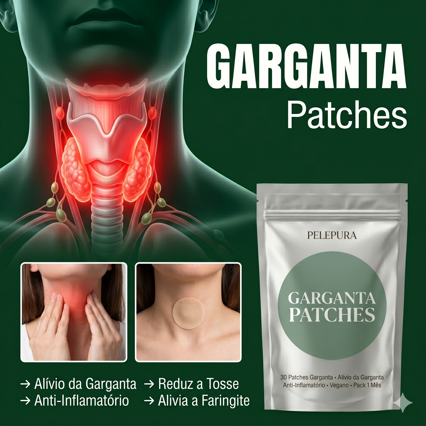 Patches Dor Garganta